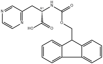 Pyrazinepropanoic acid, α-[[(9H-fluoren-9-ylmethoxy)carbonyl]amino]-, (αS)- (9CI) 化学構造式