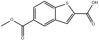 5-(甲氧羰基)苯并[B]噻吩-2-羧酸,850073-98-2,结构式