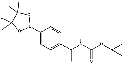 Carbamic acid, N-[1-[4-(4,4,5,5-tetramethyl-1,3,2-dioxaborolan-2-yl)phenyl]ethyl]-, 1,1-dimethylethyl ester Structure