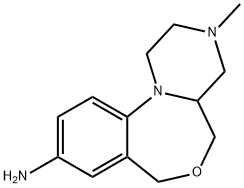 7H-Pyrazino[1,2-a][4,1]benzoxazepin-9-amine, 1,2,3,4,4a,5-hexahydro-3-methyl- Structure