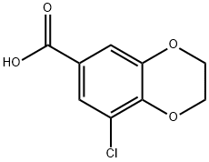 8-氯-2,3-二氢-1,4-苯并二恶-6-羧酸, 851814-20-5, 结构式