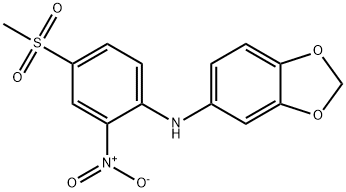 1,3-Benzodioxol-5-amine, N-[4-(methylsulfonyl)-2-nitrophenyl]- Structure