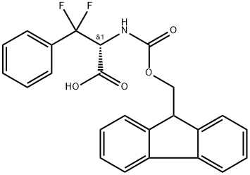 (2R)-2-({[(9H-fluoren-9-yl)methoxy]carbonyl}amino)-3,3-difluoro-3-phenylpropanoic acid Structure