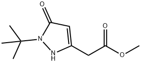 2-(1-叔丁基-5-氧代-2,5-二氢-1H-吡唑-3-基)乙酸甲酯 结构式