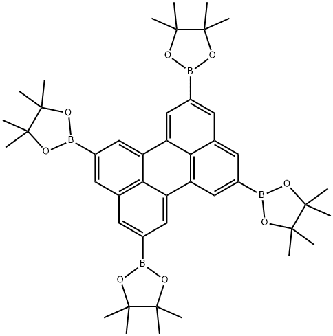2,5,8,11-TETRAKIS(4,4,5,5-TETRAMETHYL-1,3,2-DIOXABOROLAN-2-YL)PERYLENE 结构式