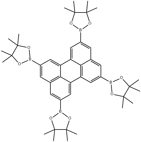 2,5,8,11-TETRAKIS(4,4,5,5-TETRAMETHYL-1,3,2-DIOXABOROLAN-2-YL)PERYLENE,853377-12-5,结构式