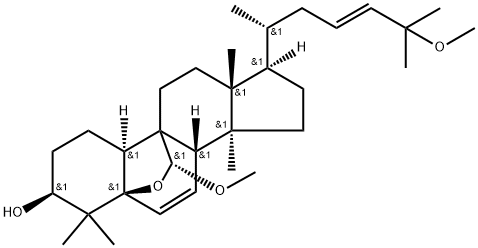 5,19-Epoxy-19,25-
dimethoxycucurbita-6,23-dien-3-ol Struktur