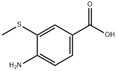 Benzoic acid, 4-amino-3-(methylthio)- Structure