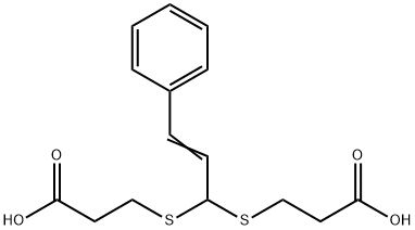Propanoic acid, 3,3'-[(3-phenyl-2-propen-1-ylidene)bis(thio)]bis- 化学構造式
