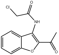 Acetamide, N-(2-acetyl-3-benzofuranyl)-2-chloro- Structure