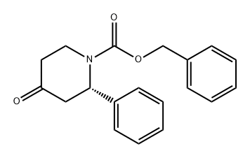 1-Piperidinecarboxylic acid, 4-oxo-2-phenyl-, phenylmethyl ester, (2S)- Structure