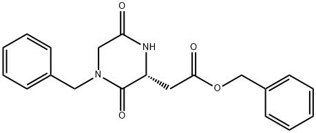 2-Piperazineacetic acid, 3,6-dioxo-4-(phenylmethyl)-, phenylmethyl ester, (2R)- Structure