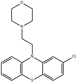 2-Chloro-10-[2-(4-morpholinyl)ethyl]-10H-phenothiazine hydrochloride Structure