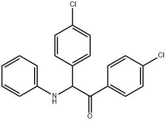 2-anilino-1,2-bis(4-chlorophenyl)ethanone 化学構造式