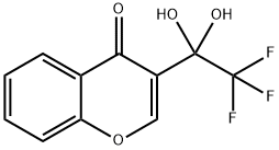 3-(2,2,2-三氟-1,1-二羟乙基)-4H-1-苯并吡喃-4-酮, 858369-47-8, 结构式
