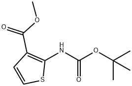 2-((叔丁氧基羰基)氨基)噻吩-3-羧酸甲酯 结构式