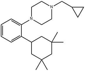 Piperazine, 1-(cyclopropylmethyl)-4-[2-(3,3,5,5-tetramethylcyclohexyl)phenyl]- Struktur