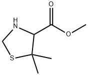 Methyl 5,5-dimethylthiazolidine-4-carboxylate 化学構造式