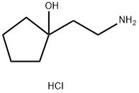 Cyclopentanol, 1-(2-aminoethyl)-, hydrochloride (1:1) 化学構造式