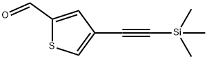 2-Thiophenecarboxaldehyde, 4-[2-(trimethylsilyl)ethynyl]-,859809-18-0,结构式