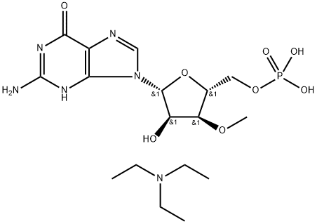 5'-Guanylic acid, 3'-O-methyl-, compd. with N,N-diethylethanamine (1:1) Struktur