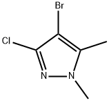 1H-Pyrazole, 4-bromo-3-chloro-1,5-dimethyl- 结构式