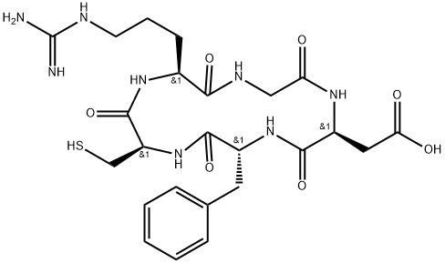 Cyclo(-Arg-Gly-Asp-D-Phe-Cys) Struktur