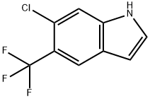 1H-Indole, 6-chloro-5-(trifluoromethyl)- 化学構造式