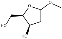 D-threo-Pentofuranoside, methyl 2-deoxy- Struktur
