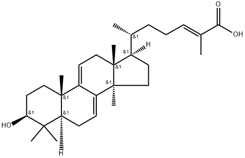 (24E)-3β-ヒドロキシ-5α-ラノスタ-7,9(11),24-トリエン-26-酸 化学構造式