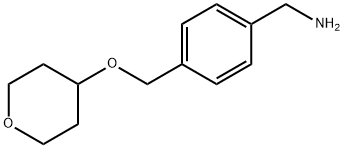 {4-[(oxan-4-yloxy)methyl]phenyl}methanamine Struktur