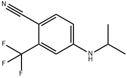 4-(Isopropylamino)-2-(trifluoromethyl)benzonitrile, 864286-45-3, 结构式