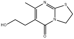 5H-Thiazolo[3,2-a]pyrimidin-5-one, 2,3-dihydro-6-(2-hydroxyethyl)-7-methyl- Struktur