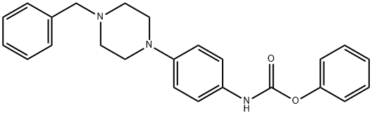 Carbamic acid, [4-[4-(phenylmethyl)-1-piperazinyl]phenyl]-, phenyl ester (9CI) Structure