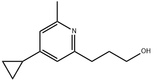 3-(4-环丙基-6-甲基吡啶-2-基)丙-1-醇, 865074-76-6, 结构式