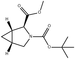 3-Azabicyclo[3.1.0]hexane-2,3-dicarboxylic acid, 3-(1,1-dimethylethyl) 2-methyl ester, (1S,2S,5R)- Structure
