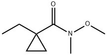 1-Ethyl-N-methoxy-N-methylcyclopropane-1-carboxamide Struktur