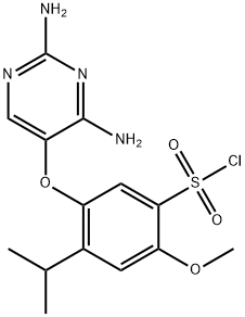Benzenesulfonyl chloride, 5-[(2,4-diamino-5-pyrimidinyl)oxy]-2-methoxy-4-(1-methylethyl)-|苯戊酮