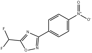 1,2,4-Oxadiazole, 5-(difluoromethyl)-3-(4-nitrophenyl)- Structure