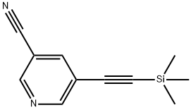 5-[2-(trimethylsilyl)ethynyl]pyridine-3-carbonitrile Structure