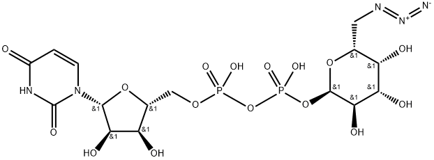 UDP-6-AZIDO-6-DEOXY-D-GAL.2NA, 868208-96-2, 结构式