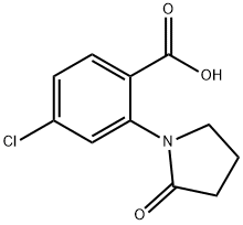 Benzoic acid, 4-chloro-2-(2-oxo-1-pyrrolidinyl)- 化学構造式