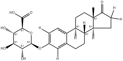 Estrone-d4-3-Glucuronide Lithium Salt (Estrone-d4 -D-Glucuronide Lithium Salt) 结构式