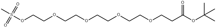 甲磺酸酯-四聚乙二醇-丙酸叔丁酯 结构式