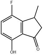 4-fluoro-7-hydroxy-3-methyl-2,3-dihydro-1H-inden-1-one Struktur