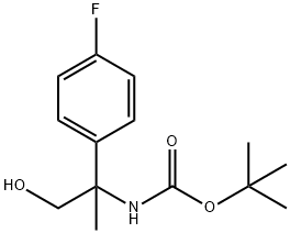 Carbamicacid,[1-(4-fluorophenyl)-2-hydroxy-1-methylethyl]-,1,1-dimethylethylester(9CI) Struktur