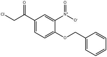 Ethanone, 2-chloro-1-[3-nitro-4-(phenylmethoxy)phenyl]- 化学構造式