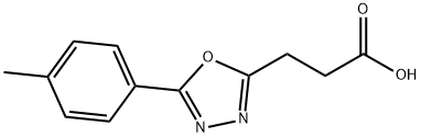 JR-9562, 3-(5-p-Tolyl-1,3,4-oxadiazol-2-yl)propanoic acid, 97% Struktur