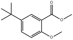 Benzoic acid, 5-(1,1-dimethylethyl)-2-methoxy-, methyl ester Struktur