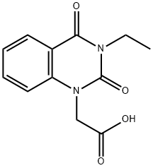 2-(3-乙基-2,4-二氧代-1,2,3,4-四氢喹唑啉-1-基)乙酸, 872108-02-6, 结构式